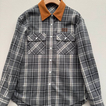 MIUMIU PLAID SHIRT STYLE 730