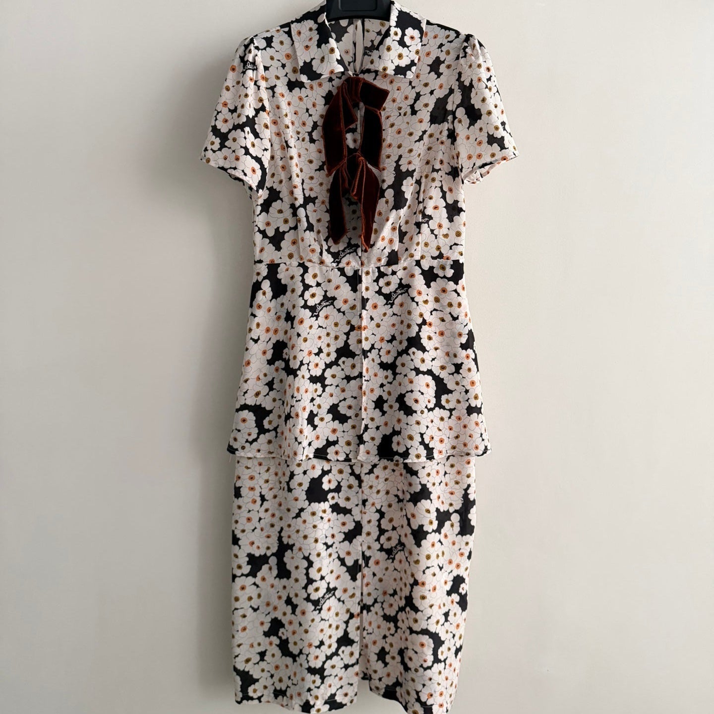 VALENTINO 26S PRINTED SILK DRESS 214