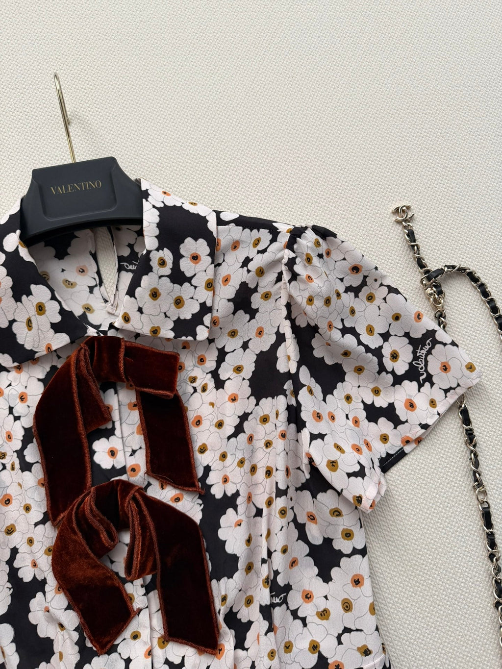 VALENTINO 26S PRINTED SILK DRESS 214