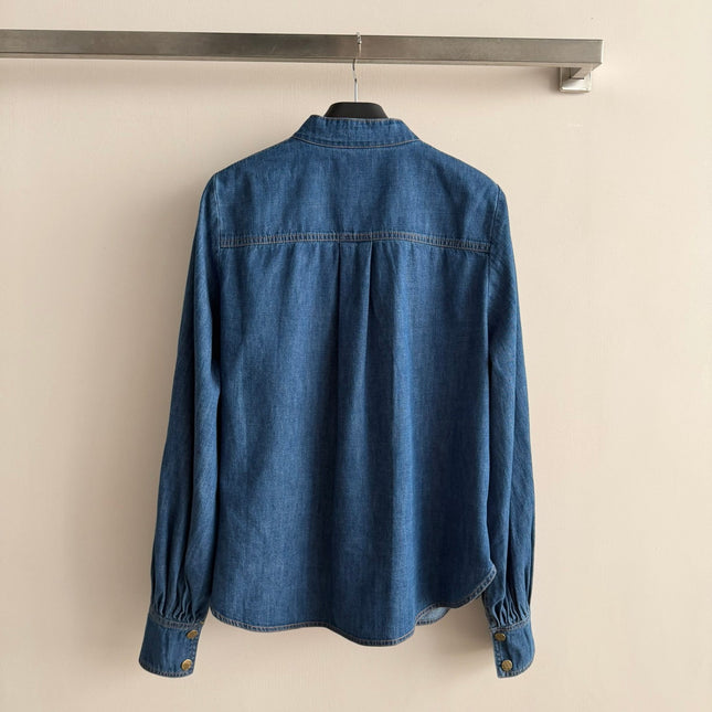 ZIMMERMANN 26S EMBROIDERED DENIM SHIRT STYLE 135