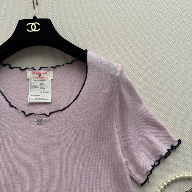CHANEL 26S SHORT-SLEEVED KNIT SHIRT STYLE 1188