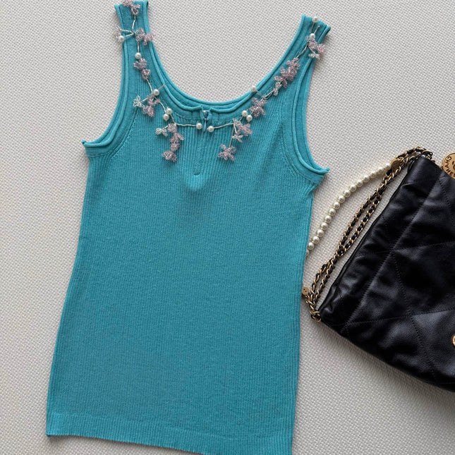 CHANEL 26S KNIT SLEEVELESS TOP STYLE 1187