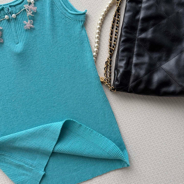 CHANEL 26S KNIT SLEEVELESS TOP STYLE 1187