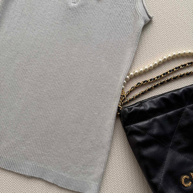 CHANEL 26S KNIT SLEEVELESS TOP STYLE 1185