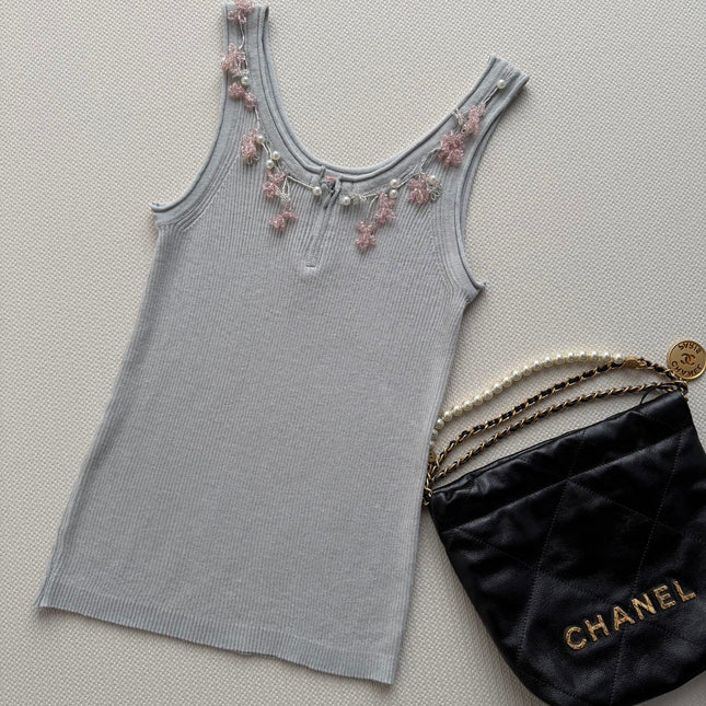 CHANEL 26S KNIT SLEEVELESS TOP STYLE 1185