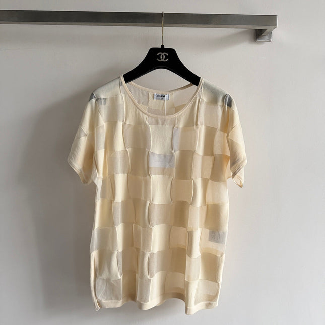 CHANEL 26S PLAID SHORT-SLEEVE SHIRT STYLE 1161