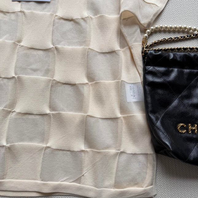 CHANEL 26S PLAID SHORT-SLEEVE SHIRT STYLE 1161