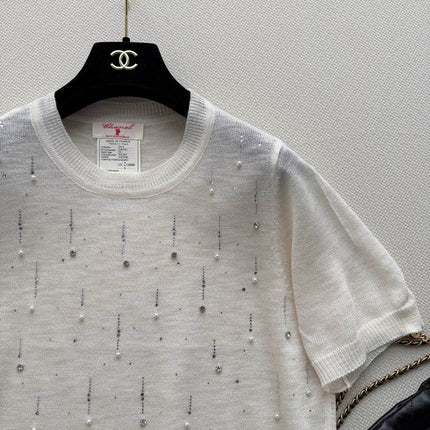 CHANEL 26S SHORT-SLEEVE KNIT TOP STYLE 1156