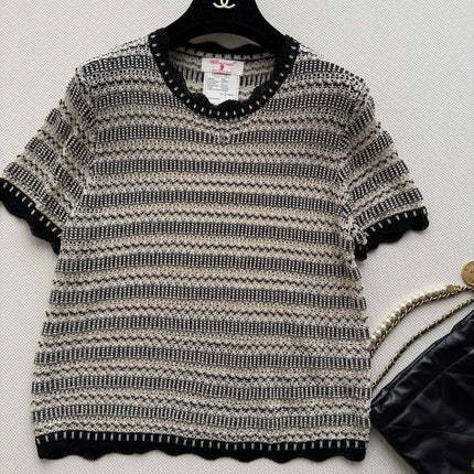 CHANEL 26S SHORT-SLEEVE KNIT TOP STYLE 1154