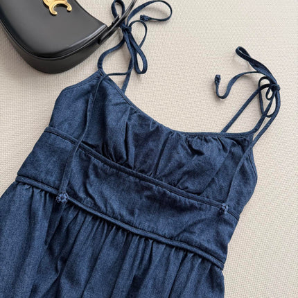ZIMMERMANN 26S DENIM HALTER DRESS STYLE 174