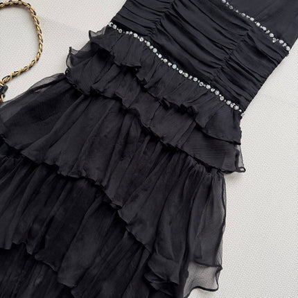 CHANEL 26S RUFFLED CHIFFON DRESS 1311
