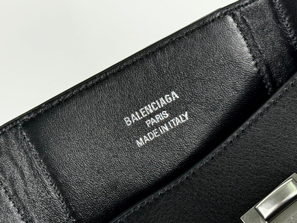 BEL AIR CARRY ALL BAG 37 IN BLACK NAPPA LAMBSKIN SILVER HARDWARE