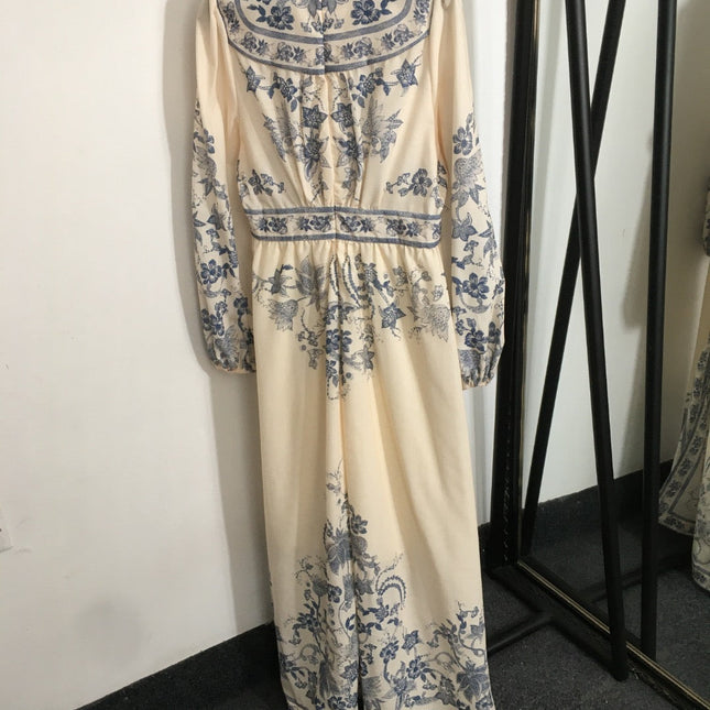 ZIMMERMANN 26S LONG-SLEEVE FLORAL MIDI DRESS 242