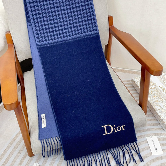 SCARF 180 CM IN NAVY BLUE CASHMERE 419819