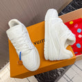LV 26S LOW TOP SNEAKERS IN WHITE EMBOSSED MONOGRAM CALFSKIN