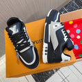 LV 26S LOW TOP SNEAKERS IN BLACK CALFSKIN WITH MONOGRAM SOLE DETAIL