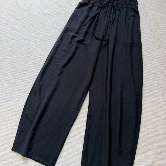 RALPH LAUREN 26S COTTON LINEN WIDE-LEG PANTS 533
