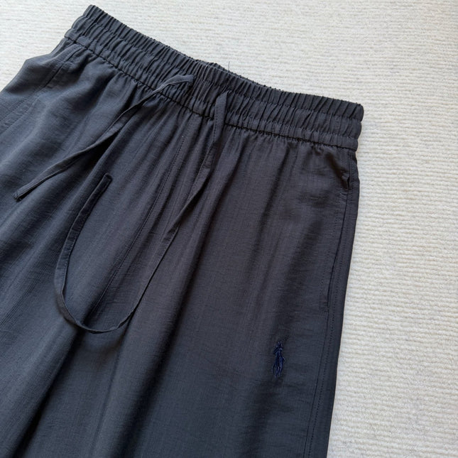 RALPH LAUREN 26S COTTON LINEN WIDE-LEG PANTS 533