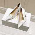 MY DD 25S POINTED TOE PUMP 50MM IN WHITE CALFSKIN