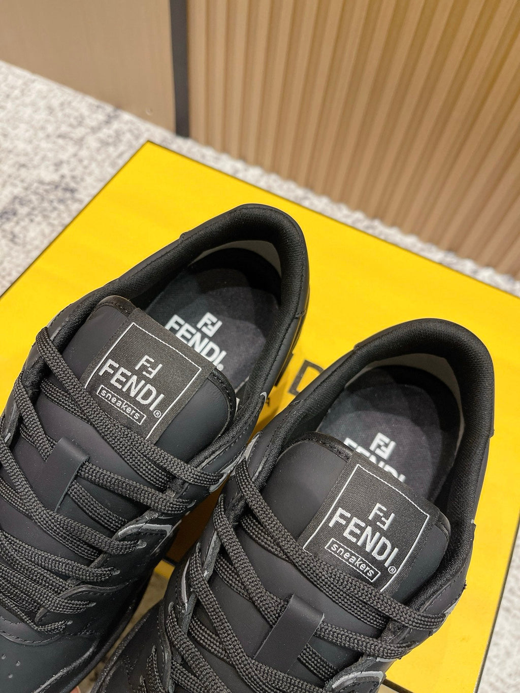 FENDI 25S MATCH SNEAKERS IN BLACK CALFSKIN STYLE 12