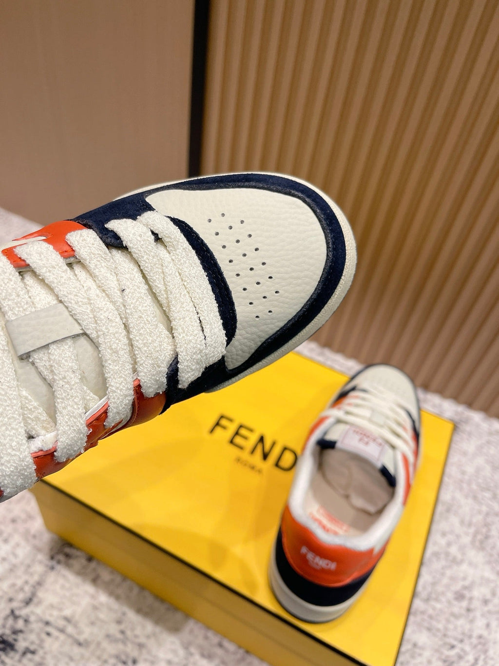 FENDI 25S MATCH SNEAKERS IN MULTICOLOR CALFSKIN AND SUEDE STYLE 9