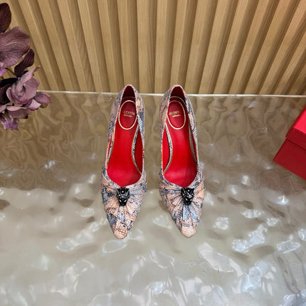 VALENTINO 26S HIGH-HEEL 100 MM IN MULTICOLOR SNAKESKIN 