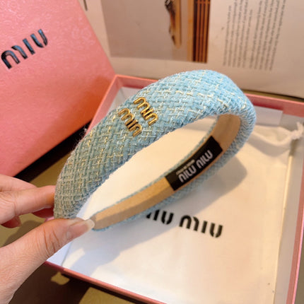 SIMPLE HAIRBAND IN SKY BLUE TWEED 282731