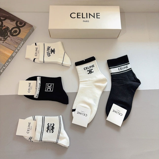 CELINE 26S ANKLE SOCKS 412383 (1 BOX)