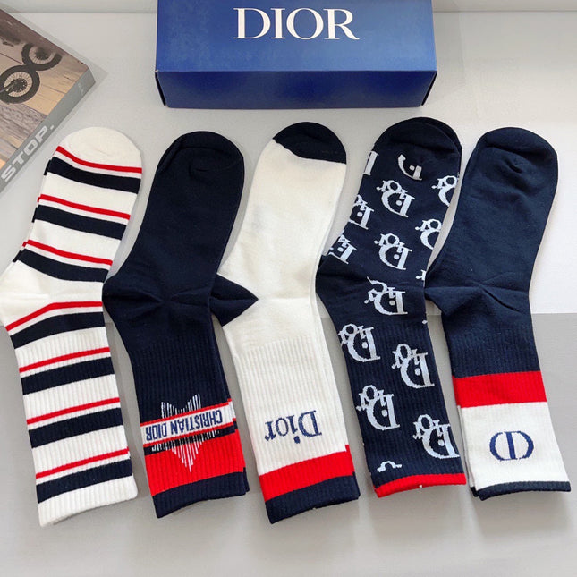 DIOR 26S CREW SOCKS 400403 (1 BOX)
