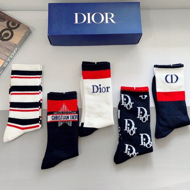 DIOR 26S CREW SOCKS 400403 (1 BOX)