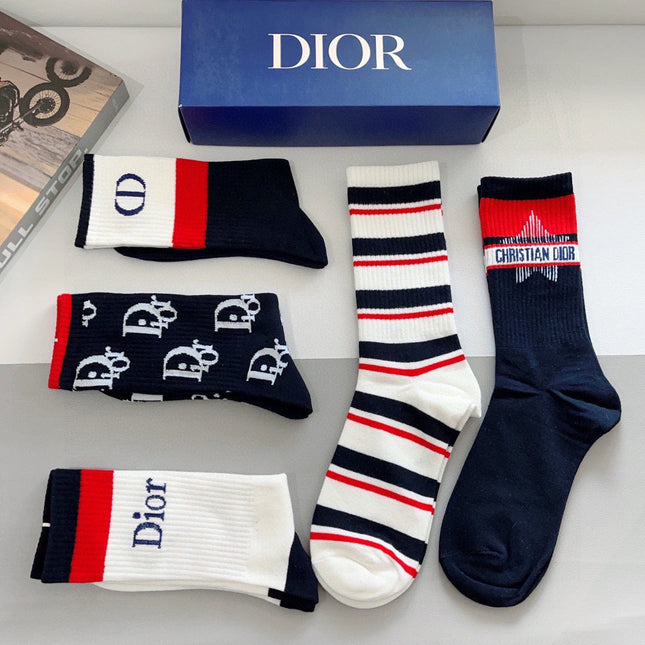 DIOR 26S CREW SOCKS 400403 (1 BOX)
