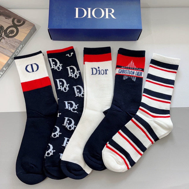 DIOR 26S CREW SOCKS 400403 (1 BOX)