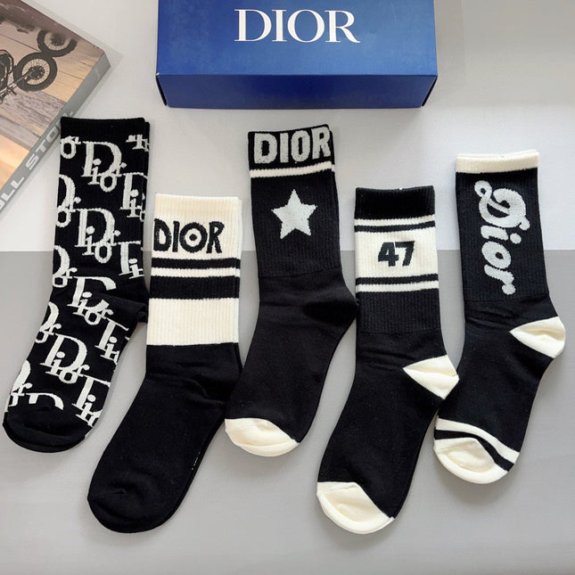 DIOR 26S CREW SOCKS 400404 (1 BOX)