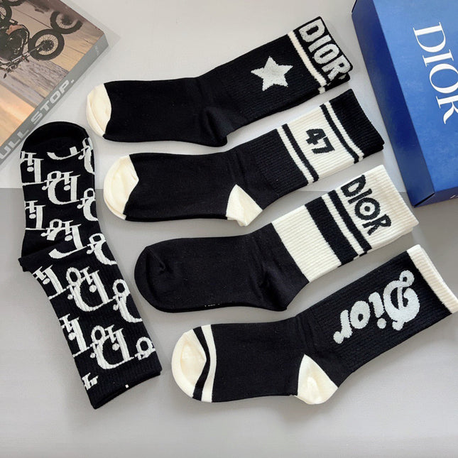 DIOR 26S CREW SOCKS 400404 (1 BOX)