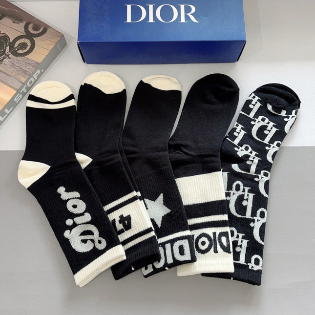 DIOR 26S CREW SOCKS 400404 (1 BOX)