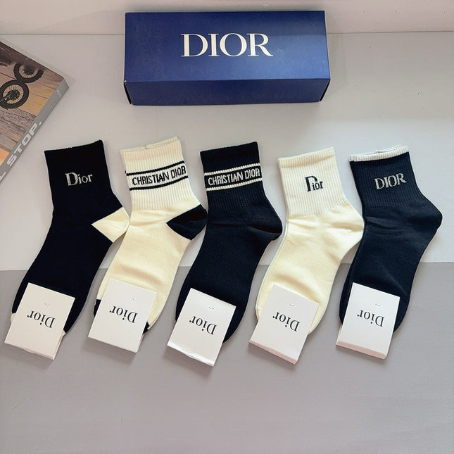 DIOR 26S ANKLE SOCKS 400409 (1 BOX)