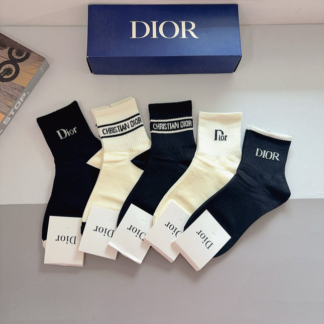 DIOR 26S ANKLE SOCKS 400409 (1 BOX)