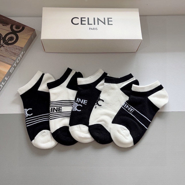 CELINE 26S ANKLE SOCKS 419289 (1 BOX)