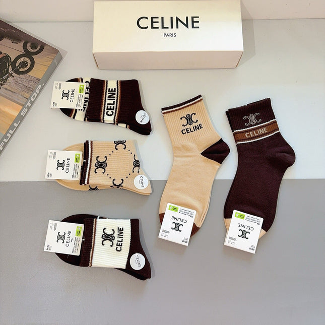 CELINE 26S ANKLE SOCKS 403783 (1 BOX)