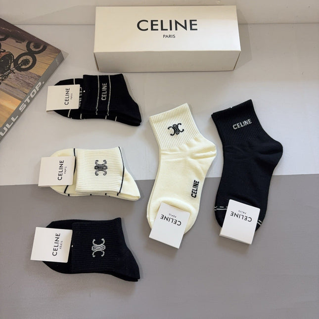 CELINE 26S ANKLE SOCKS 403787 (1 BOX)