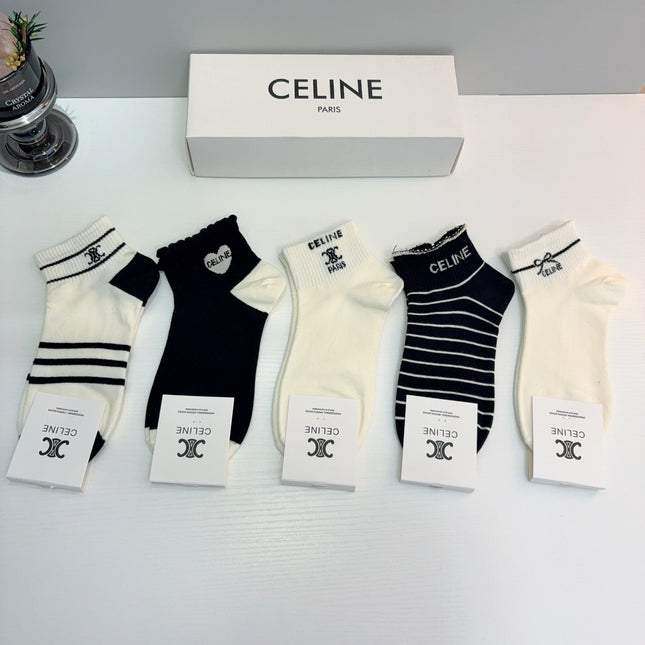CELINE 26S ANKLE SOCKS 403595 (1 BOX)