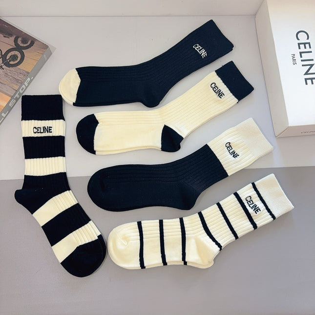 CELINE 26S CREW SOCKS 405347 (1 BOX)