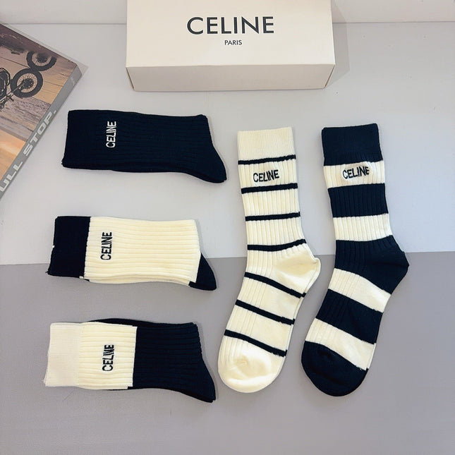 CELINE 26S CREW SOCKS 405347 (1 BOX)