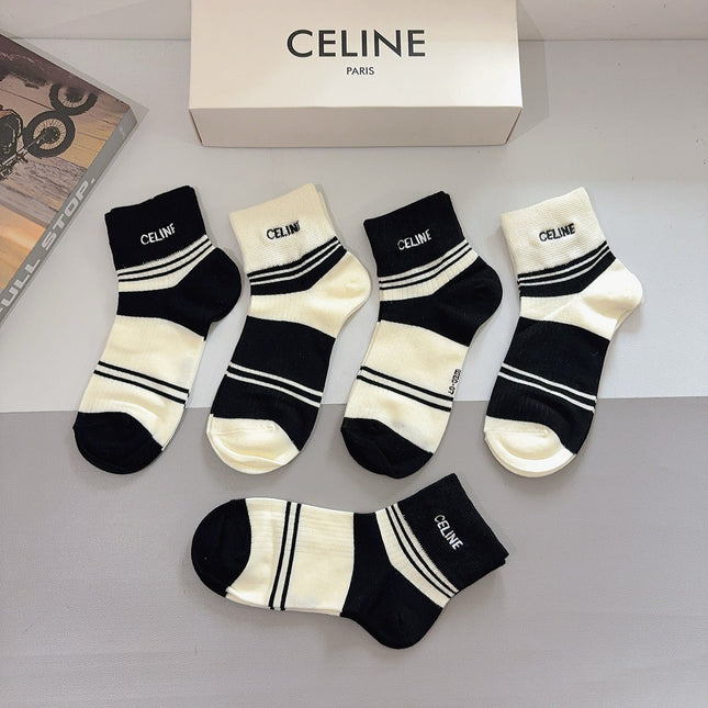 CELINE 26S ANKLE SOCKS 407125 (1 BOX)
