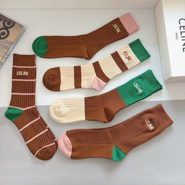 CELINE 26S CREW SOCKS 407130 (1 BOX)