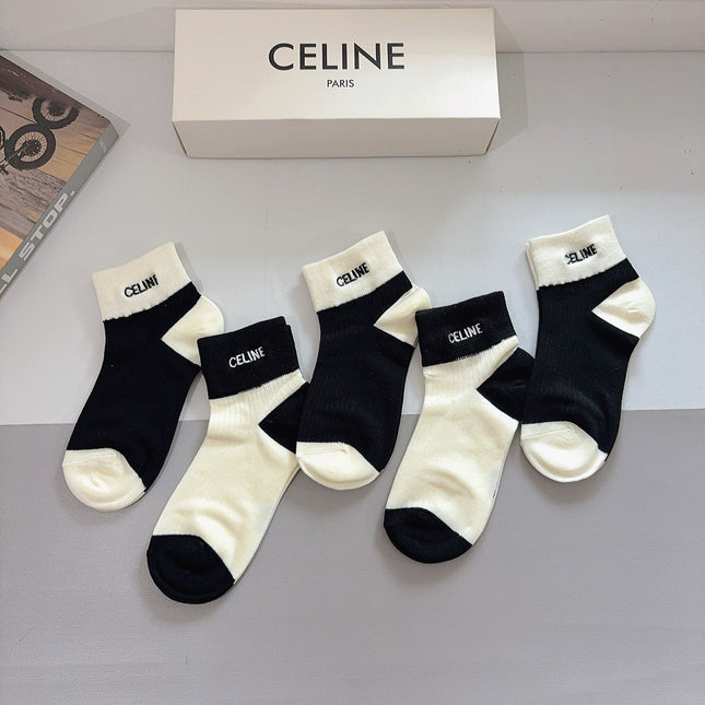 CELINE 26S ANKLE SOCKS 408684 (1 BOX)