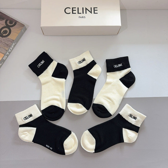CELINE 26S ANKLE SOCKS 408684 (1 BOX)