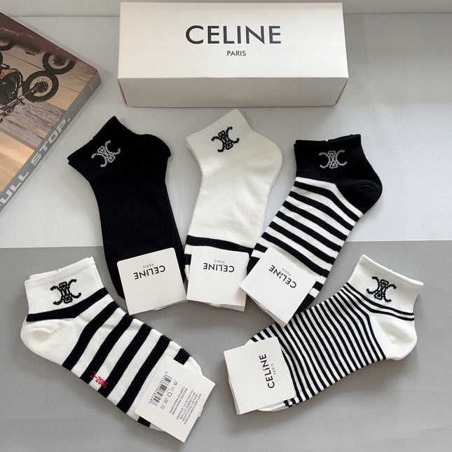 CELINE 26S ANKLE SOCKS 408696 (1 BOX)