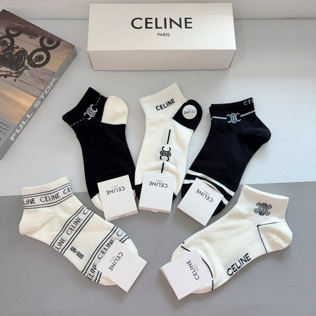 CELINE 26S ANKLE SOCKS 408698 (1 BOX)