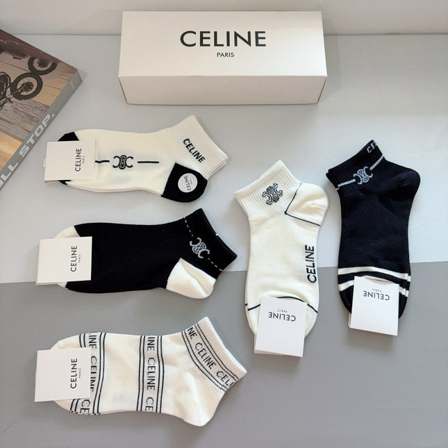 CELINE 26S ANKLE SOCKS 408698 (1 BOX)